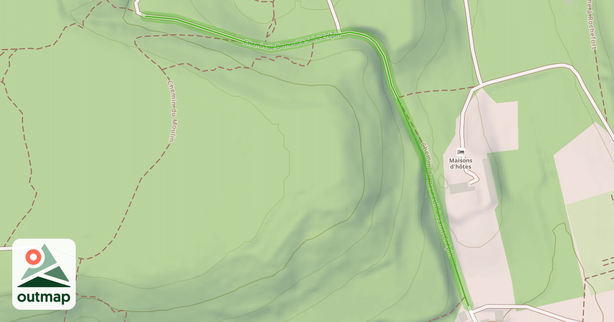 Map of Chemin de Berneuil à Saint-Crépin