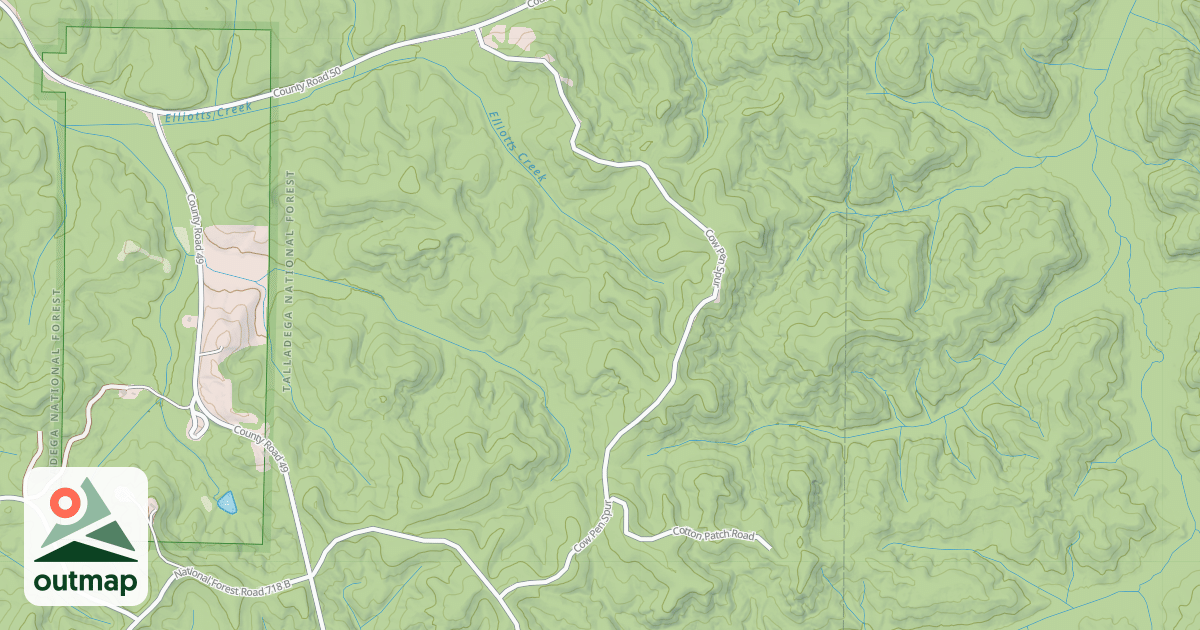 Map of COW PEN SPUR (G)