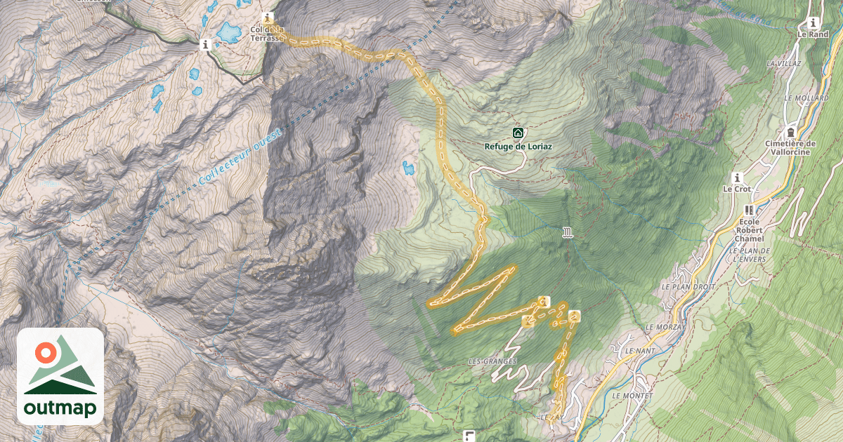 Map of Col de la Terrasse — Le Couteray