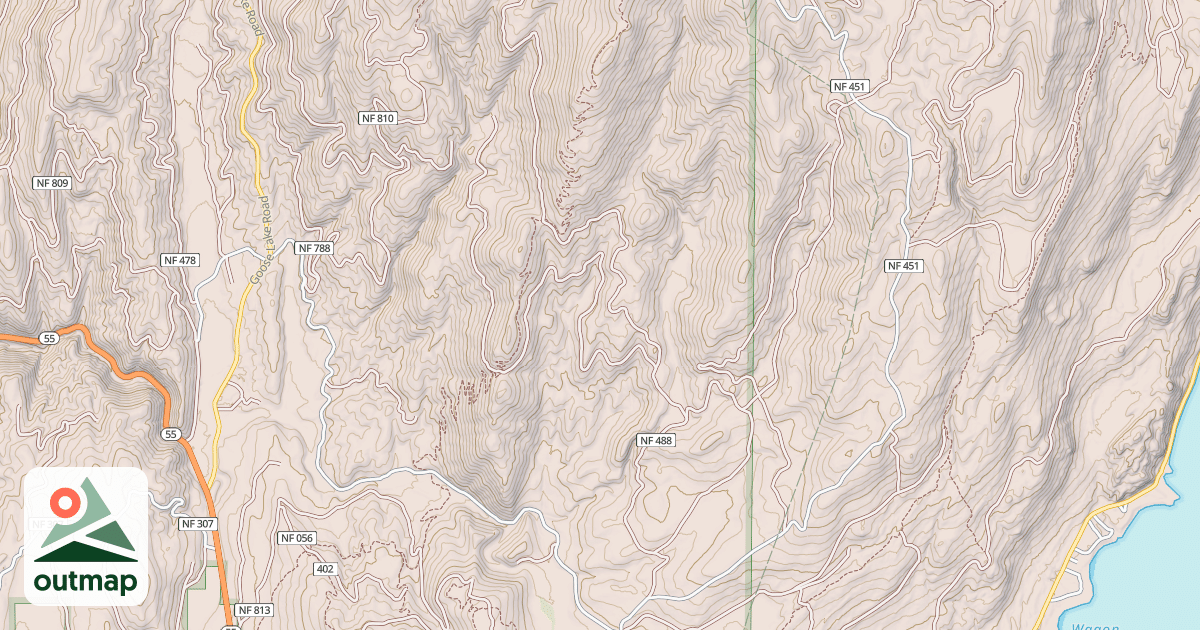 Map of BALD KNOB
