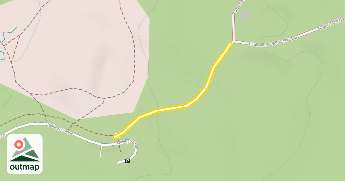 Map of Girdwood 5K Nordic Ski Loop
