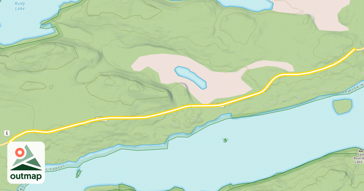 Map of East Bearskin Road