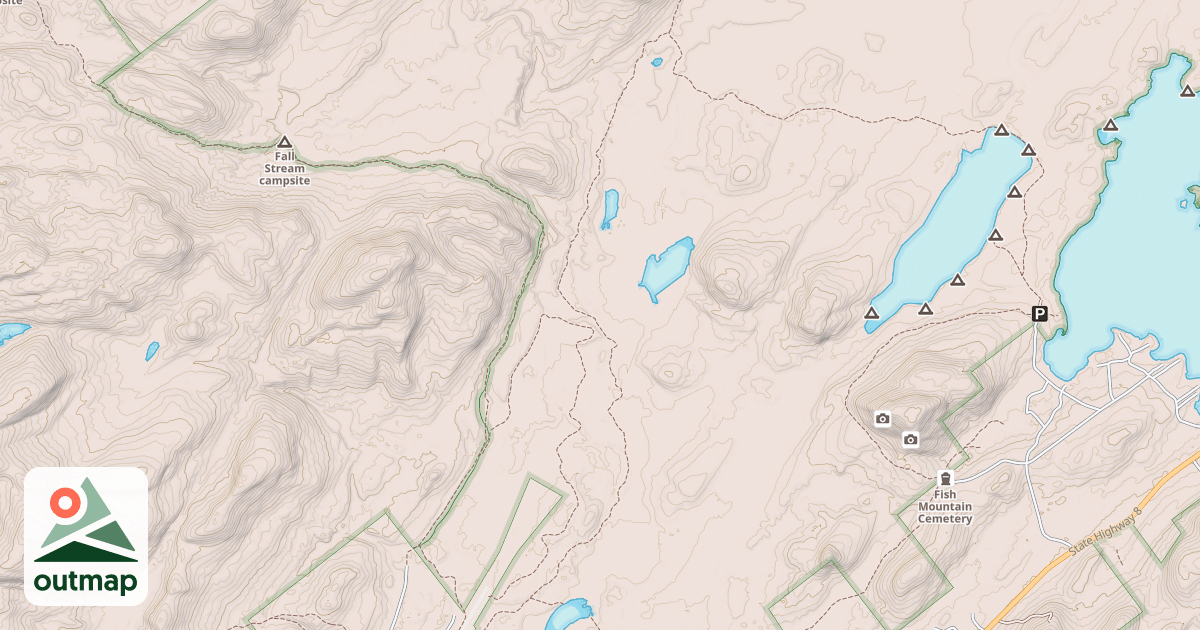 Map of Piseco-Perkins Clearing Trail