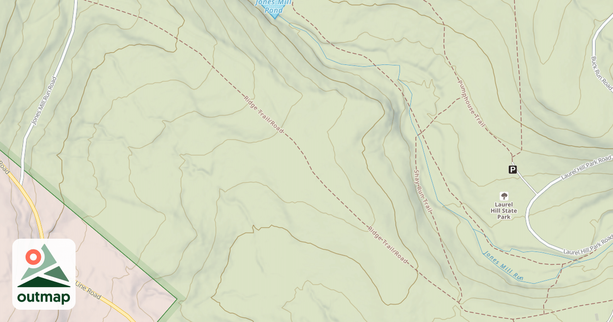 Map of Laurel Hill State Park Trails