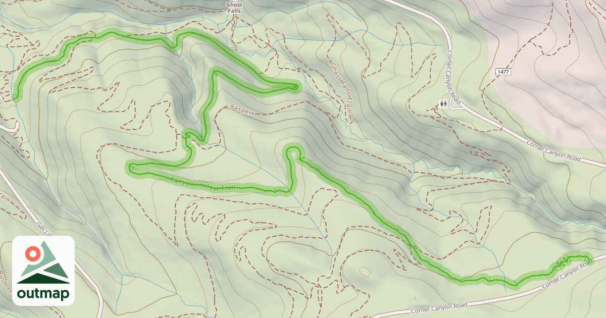 Map of Canyon Hollow Trail
