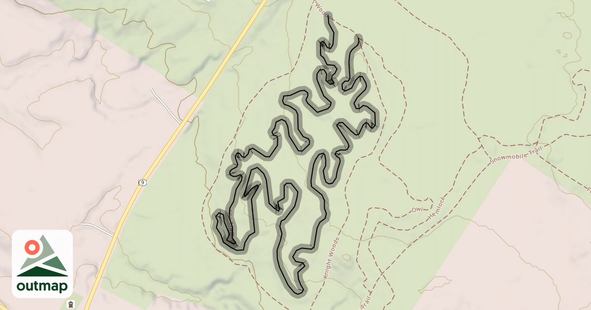 Map of "O" Trail