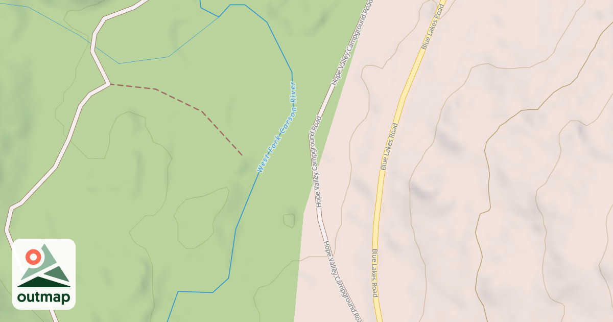 Map of HOPE VALLEY TURNOUT