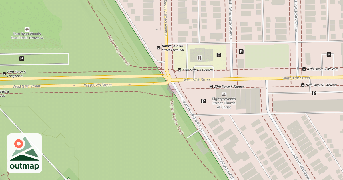 Map of Major Taylor Trail