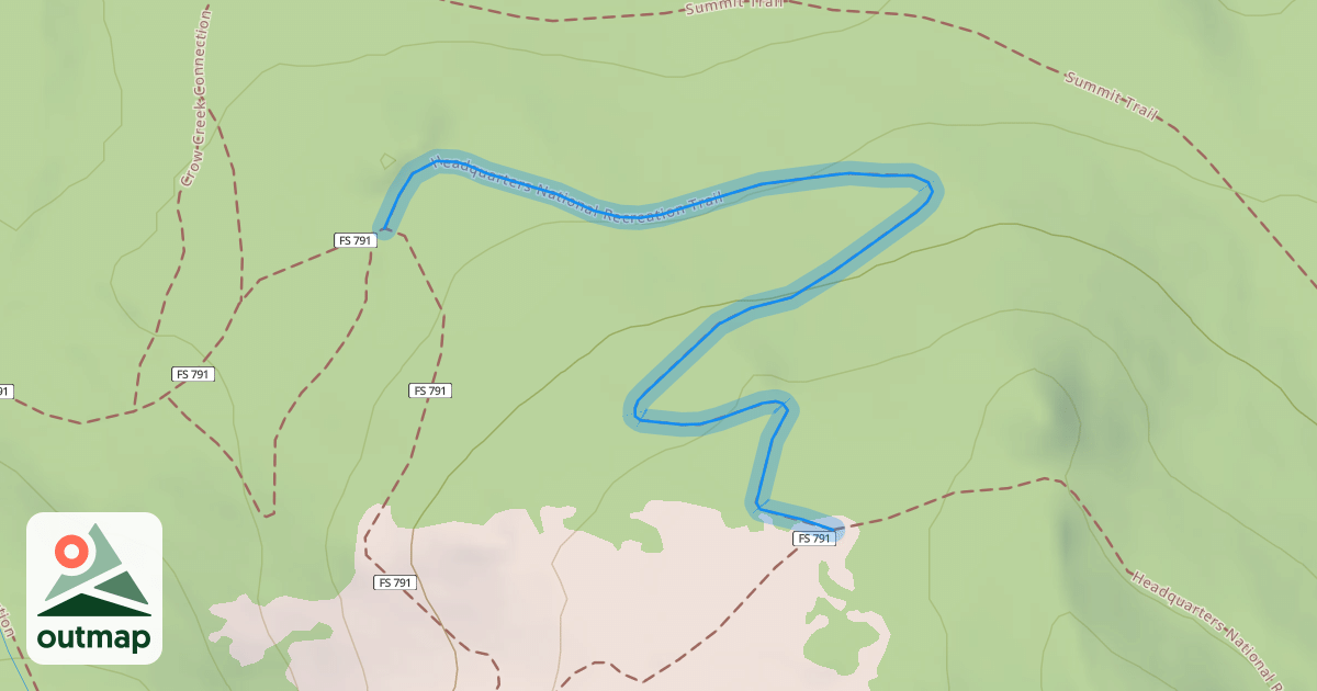 Map of Headquarters National Recreation Trail