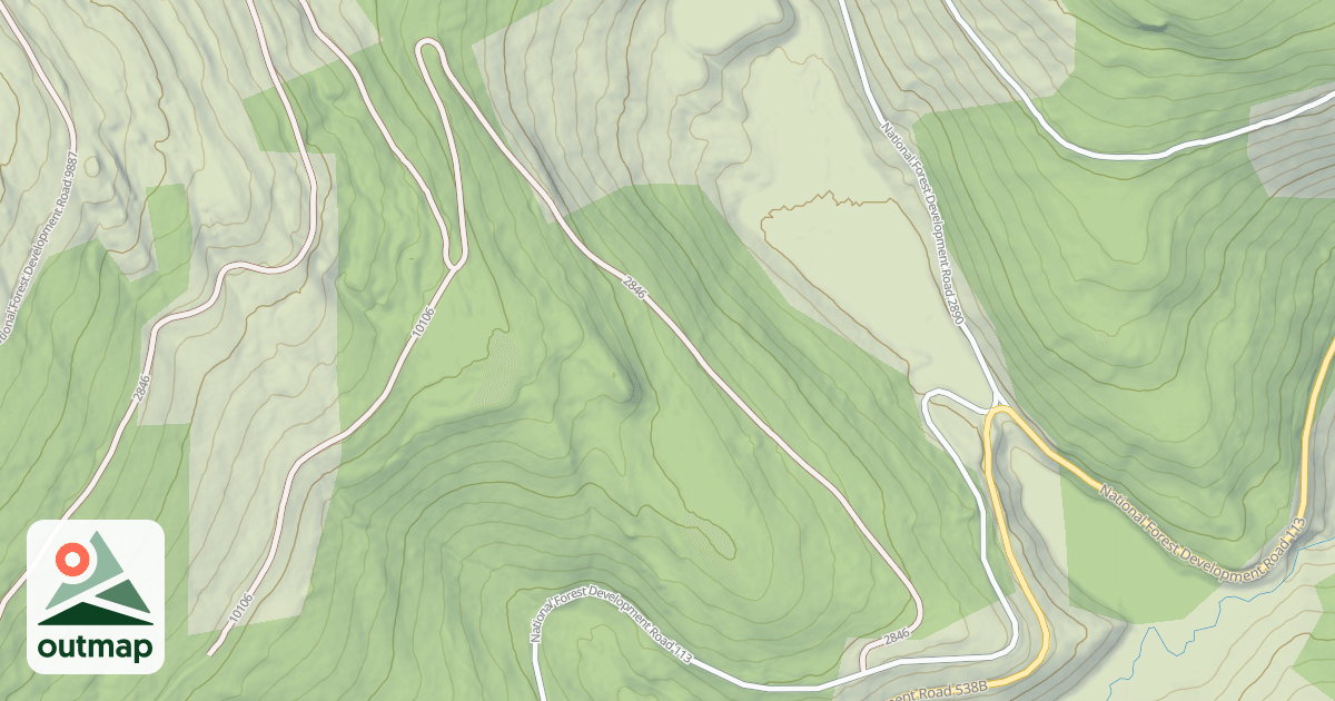 Map of BRUSH DIVIDE SPUR 1
