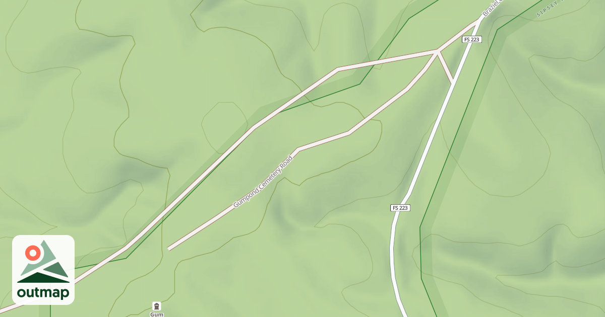 Map of GUM POND CEMETERY