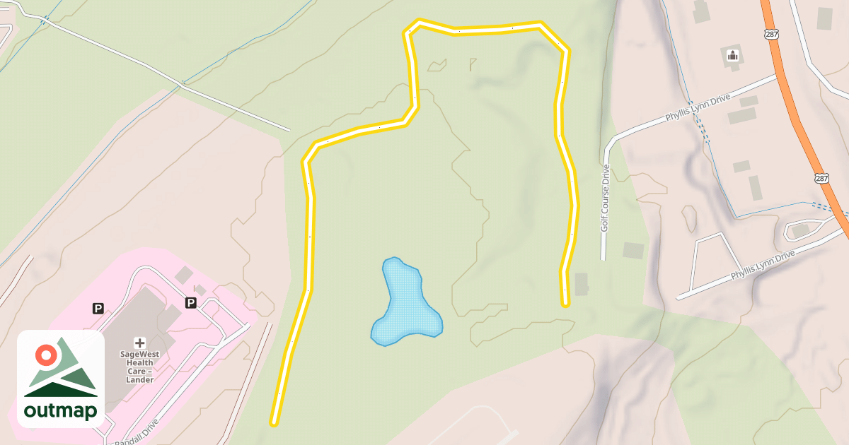 Map of Lander Golf Course Nordic Trails