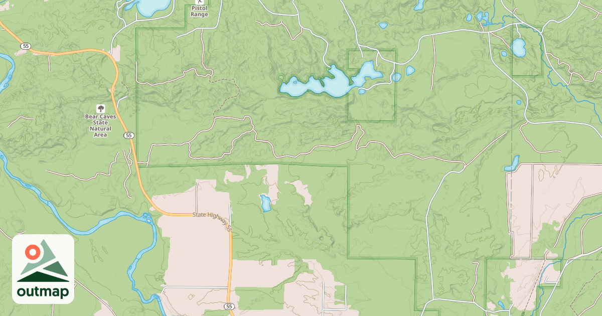 Map of Snowmobile Trail Lkln Langlade
