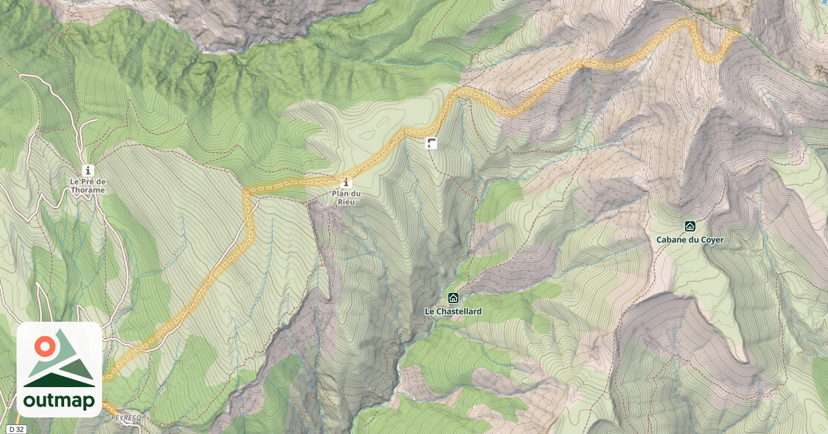 Map of Le Grand Coyer — Peyresq