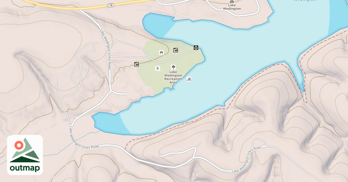 Map of LAKE WEDINGTON REC AREA - MAIN