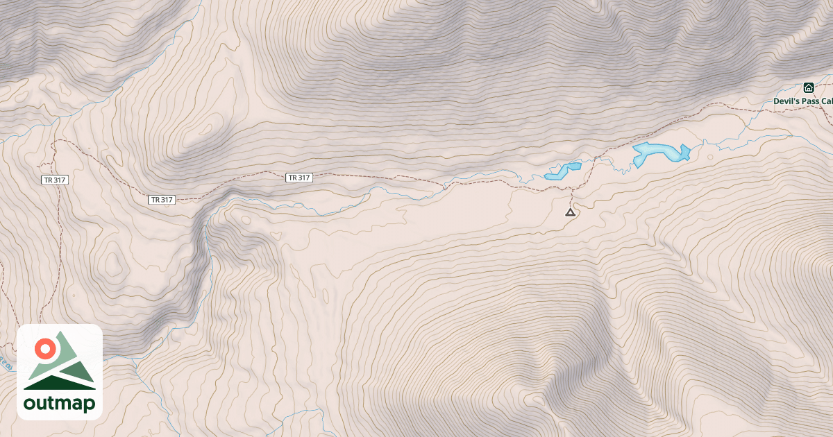 Map of Resurrection Pass Trail