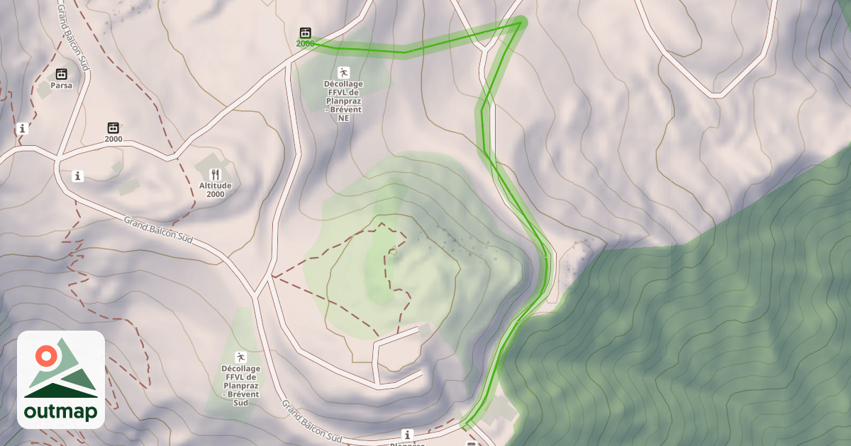 Map of Combe Vioz