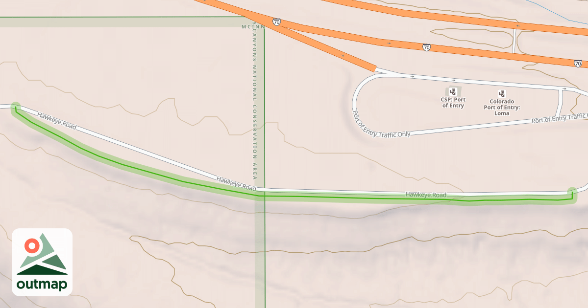 Map of Kokopelli Access Trail