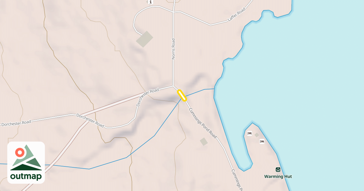 Map of Cummings Pond Road