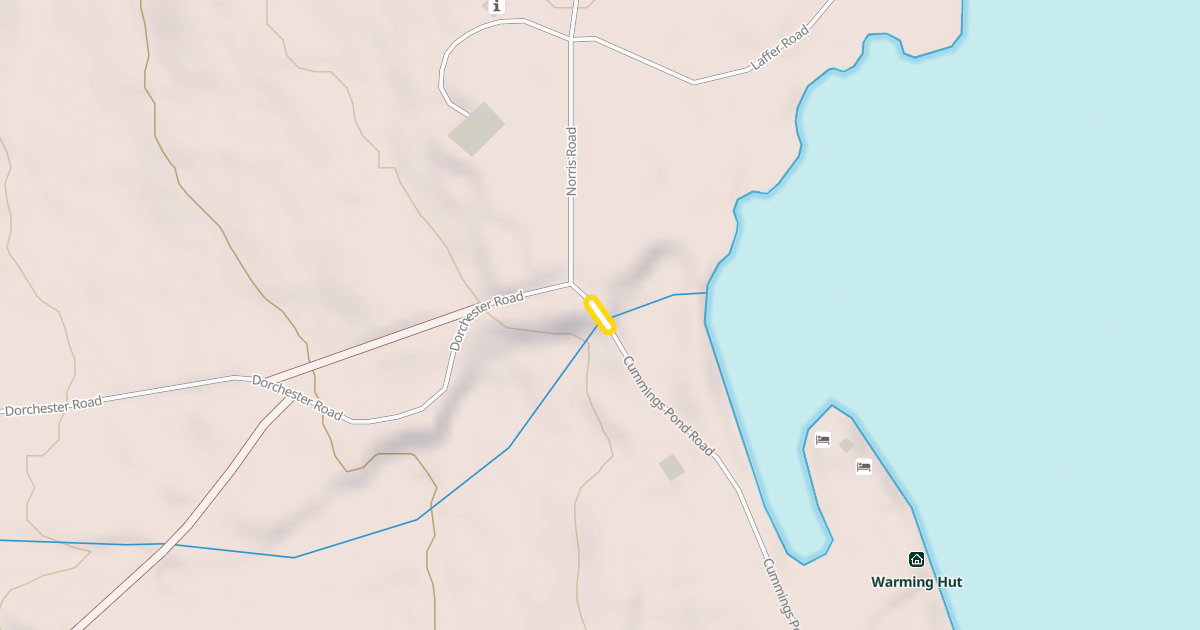 Map preview of Cummings Pond Road