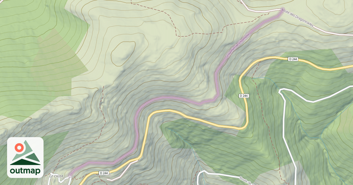 Map of Chemin de Chomelix