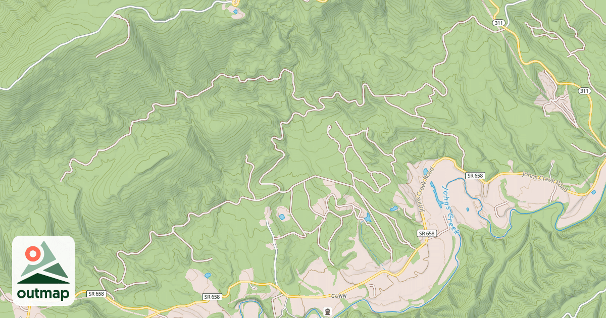 Map of PEACEFUL VALLEY WEST