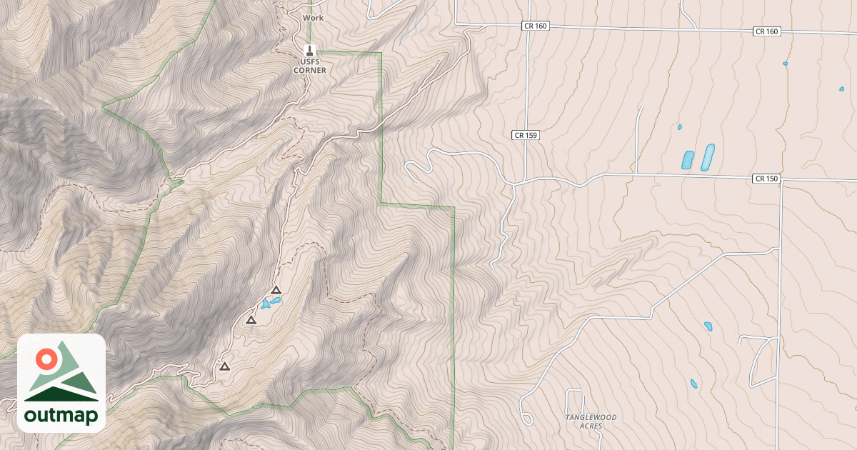 Map of Hermit Lake Road