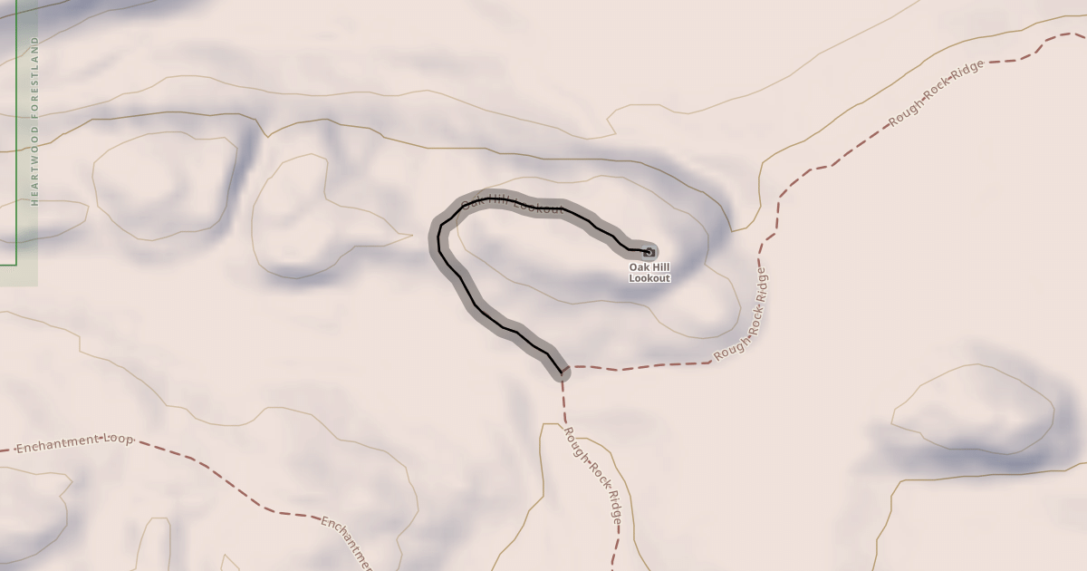 Map preview of Oak Hill Lookout