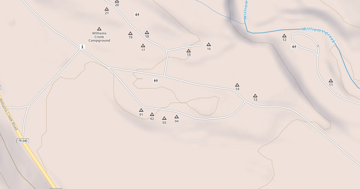Map preview of WILLIAMS CK CG SOUTH SPUR LOOP