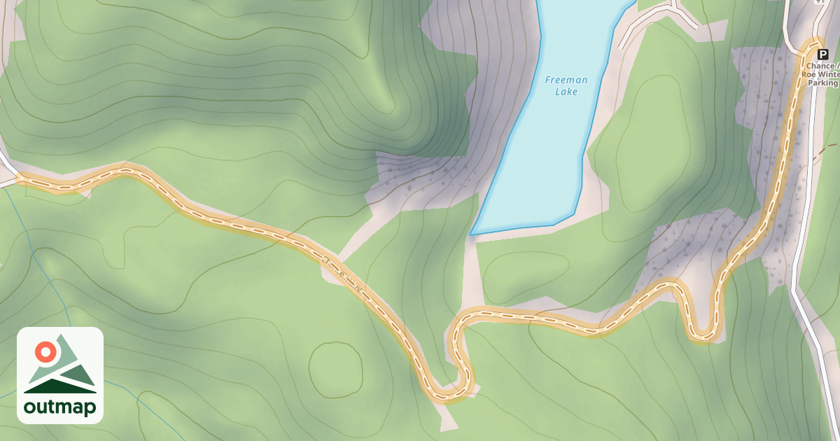 Map of Chance Creek Forest Service Road