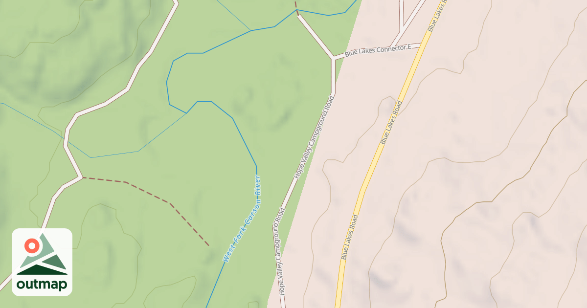 Map of HOPE VALLEY TURNOUT X
