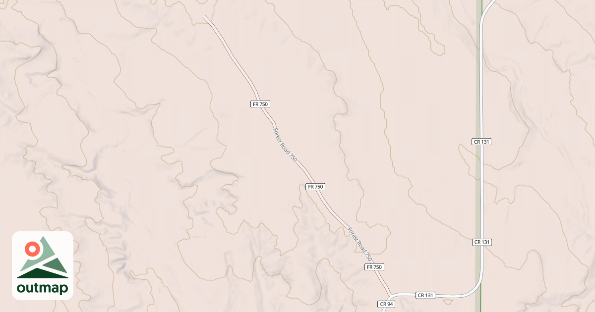 Map of ROAD 750