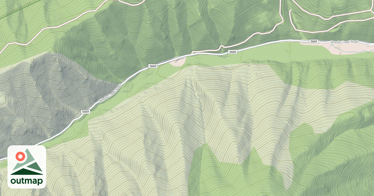 Map of (FDR) WOODS CREEK