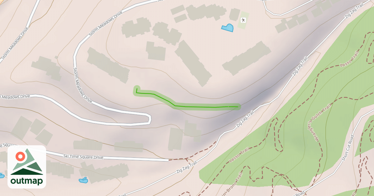 Map of Ski-in/ski-out access trail