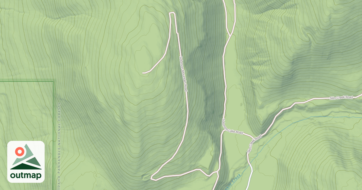 Map of SOLOMON MOUNTAIN