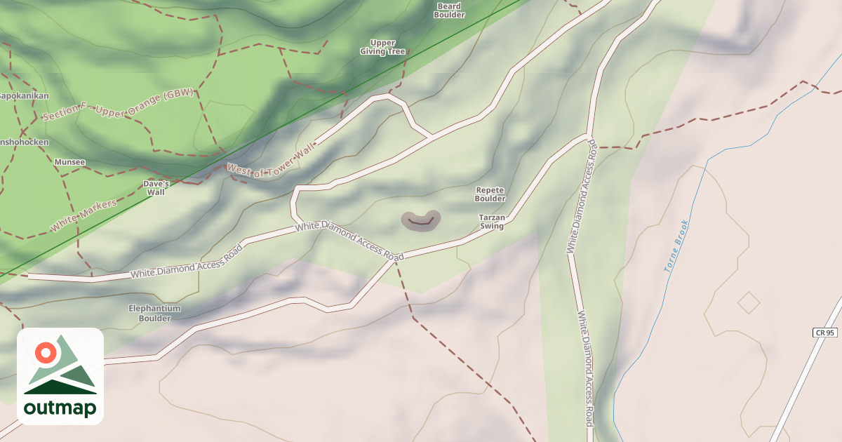 Map of Oliphant Boulder