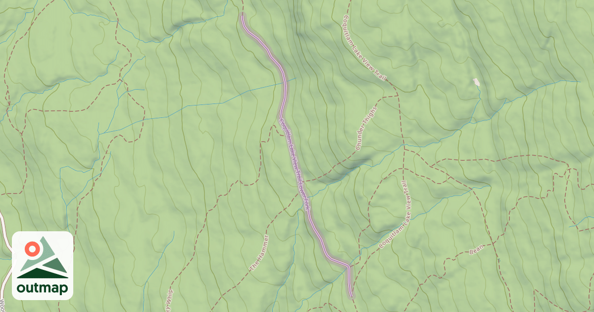 Map of Coquitlam Lake View Trail Lower Fork