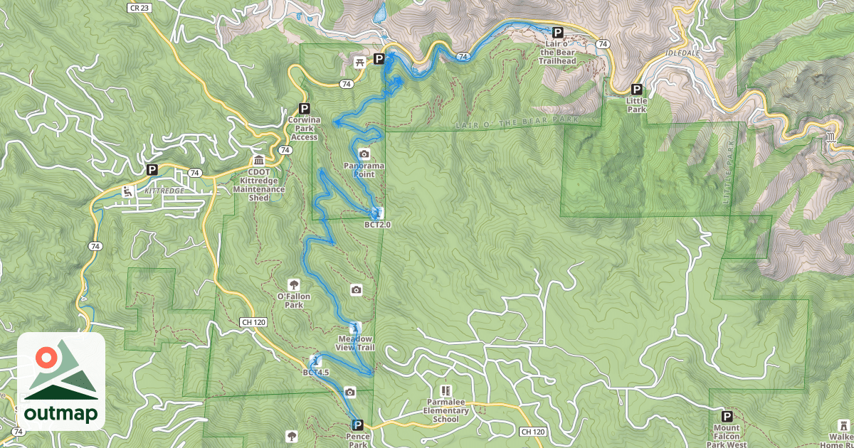 Map of Bear Creek Trail