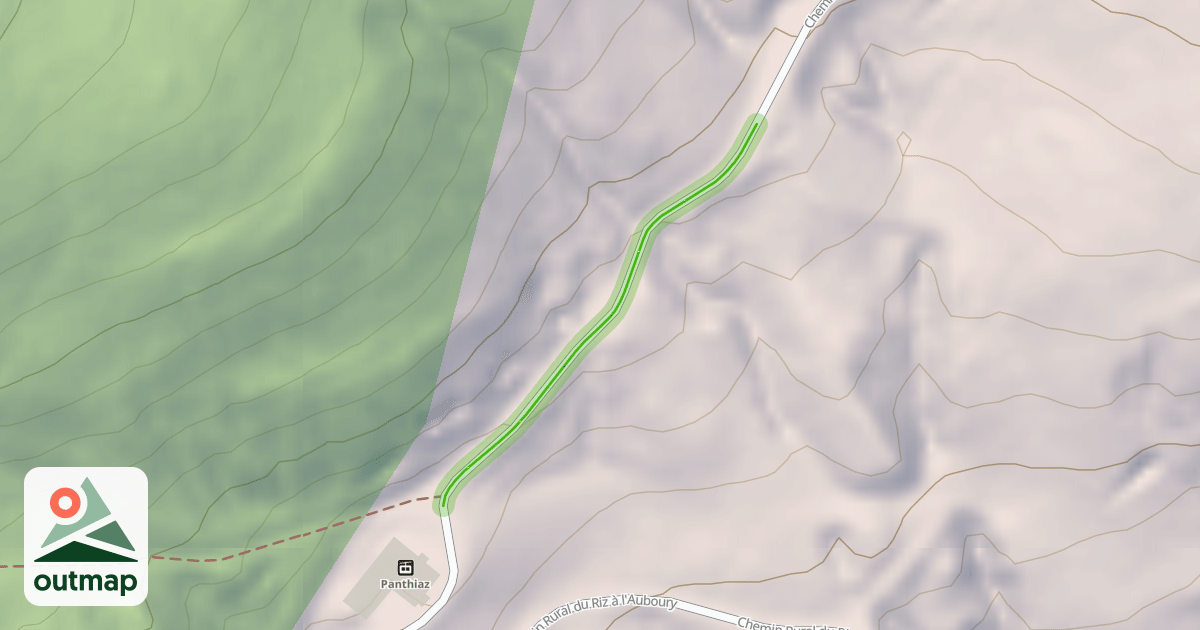 Map of Chemin Rural du Riz à l'Auboury