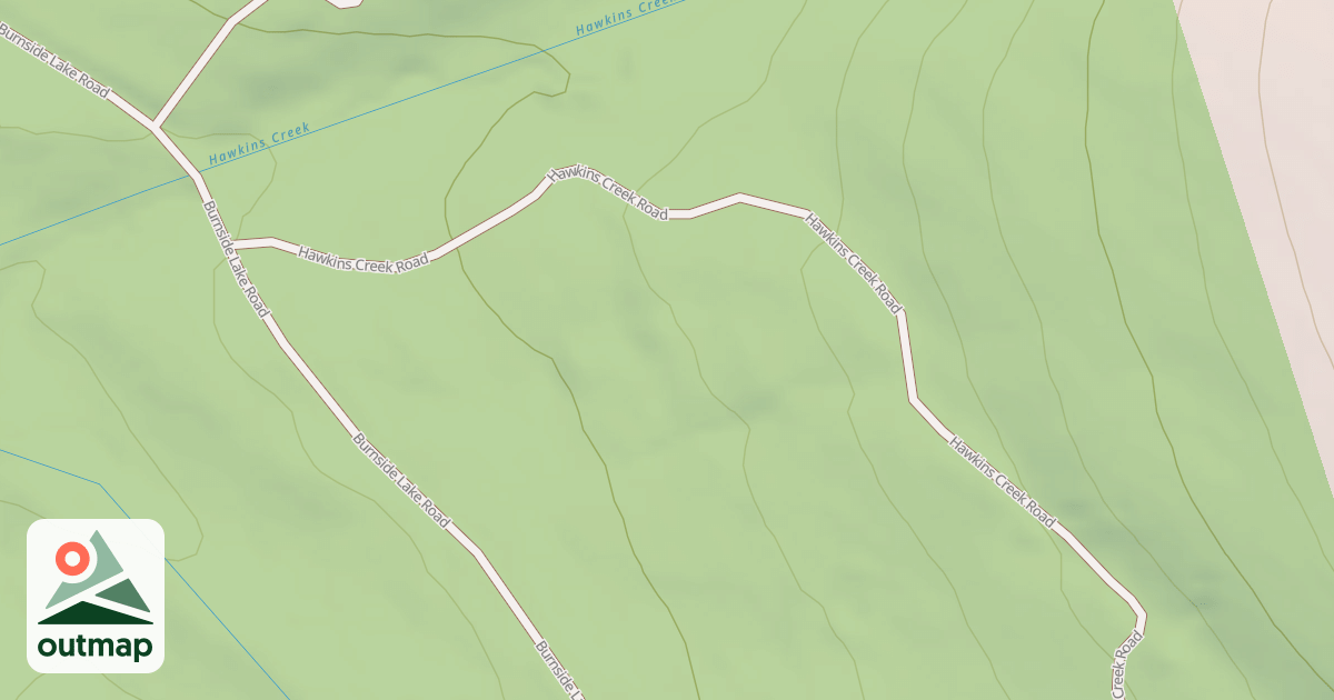 Map of HAWKINS CREEK ROAD