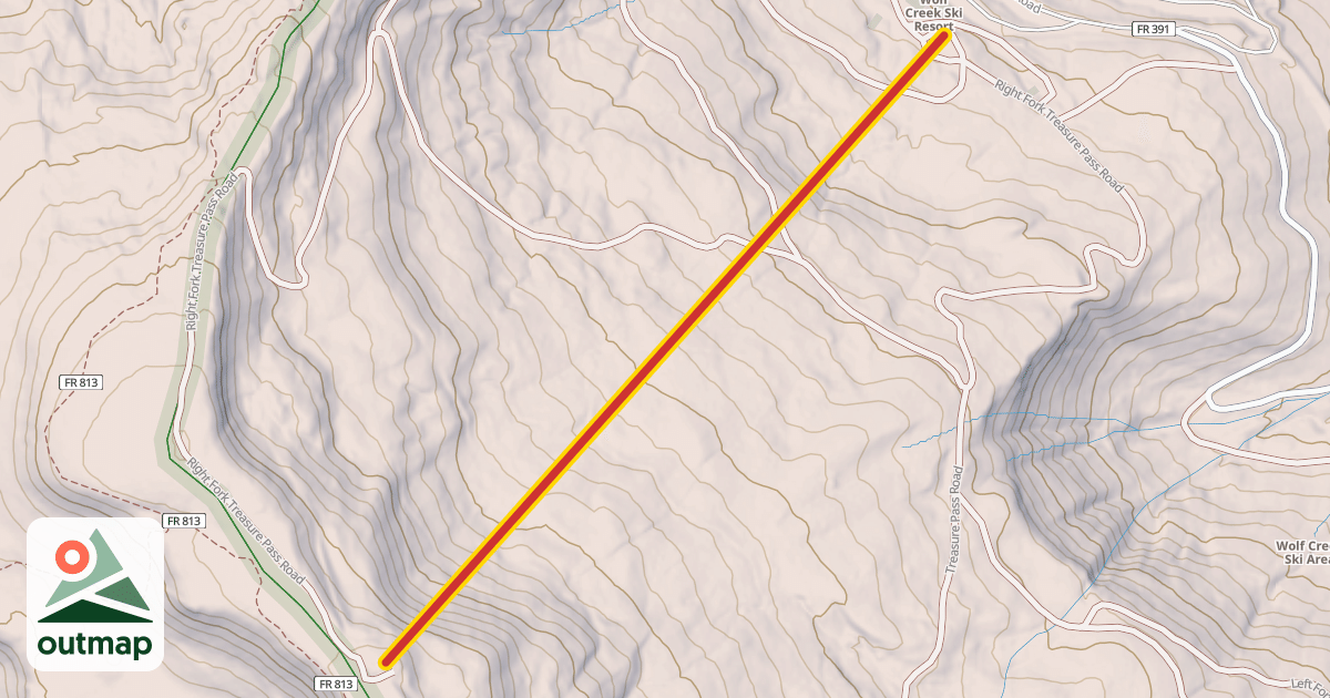 Map of Treasure Stoke Chairlift