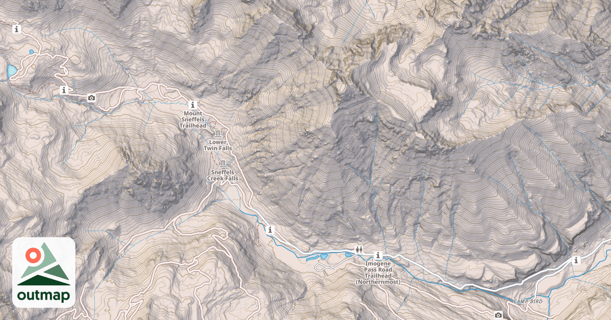 Map of YANKEE BOY BASIN