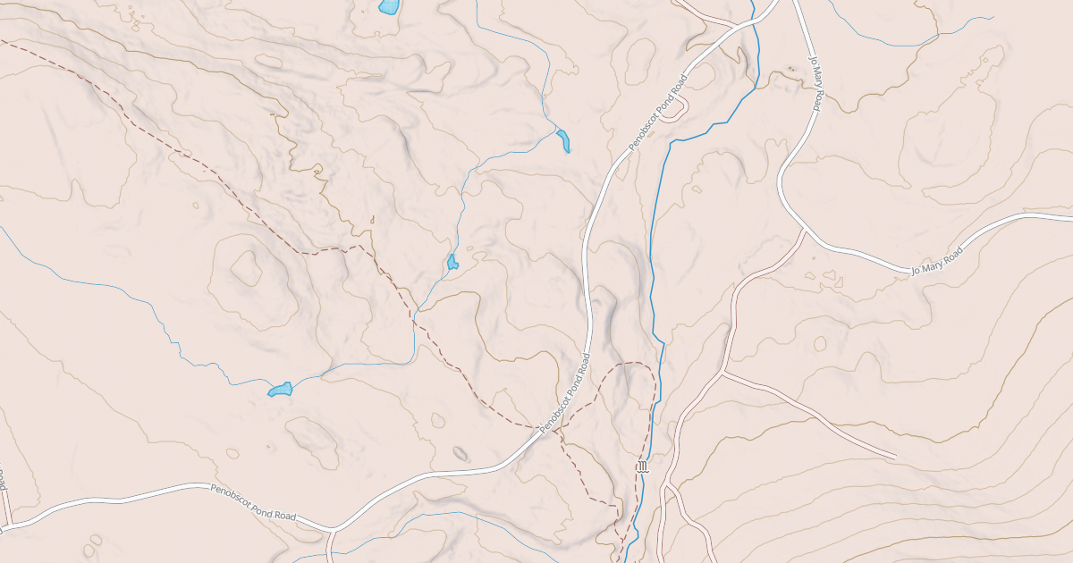Map preview of Shared Use Road/ Penobscot Pond Rd