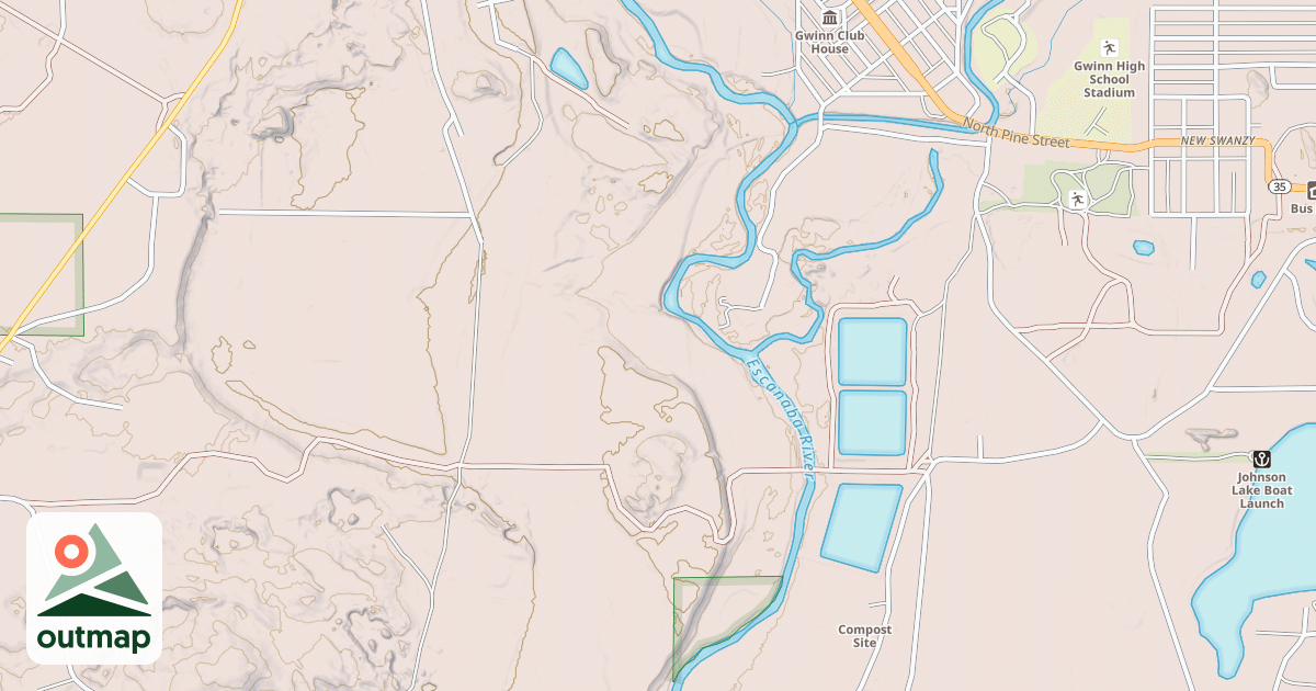 Map of Powers-arnold Route