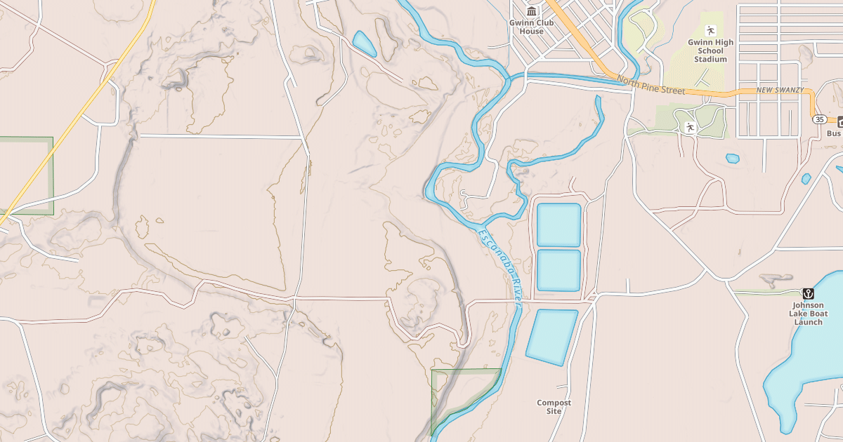 Map preview of Powers-arnold Route