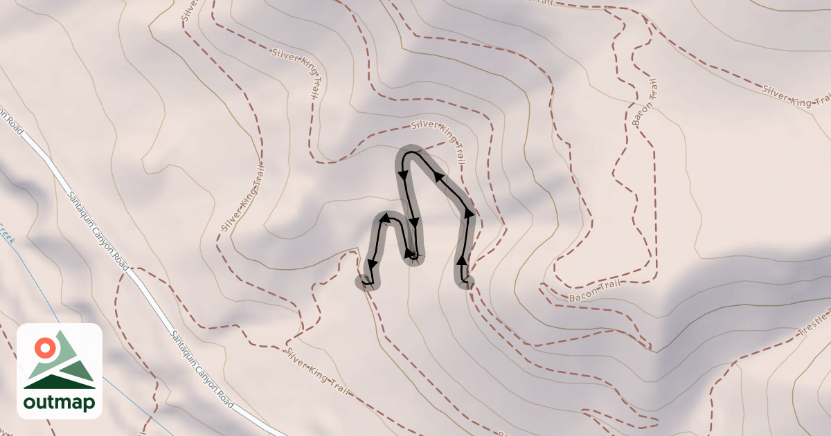 Map of Silver King Downhill Trail