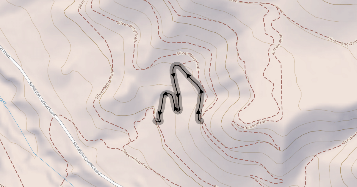 Map preview of Silver King Downhill Trail