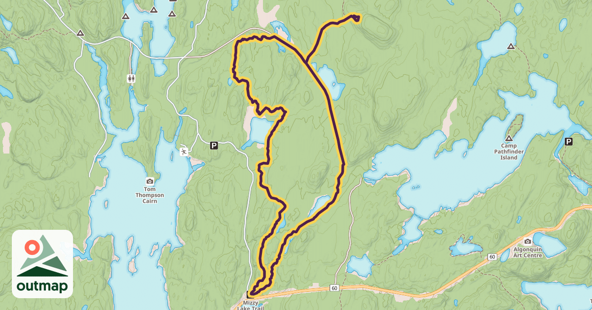 Map of Mizzy Lake Trail