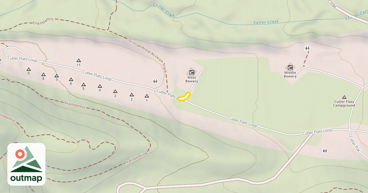 Map of Cutler Flat