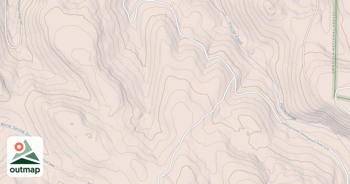 Map of Frazier Creek